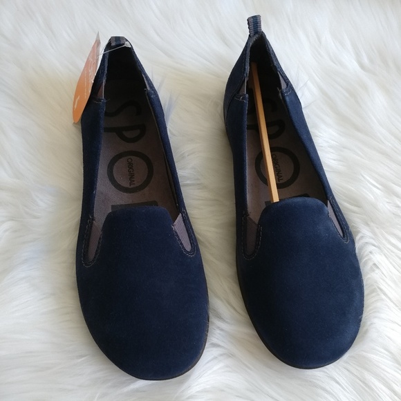 Sporto Navy Suede Extreme Comfort Demi Flats - Picture 1 of 6